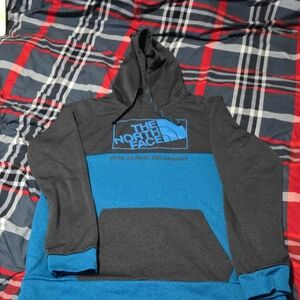 The North Face Blue and Gray Sweater Pullover